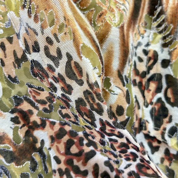 Roberto Cavalli Womens Button-Up Shirt Animal Print & Baroque Pattern M - Picture 4 of 7